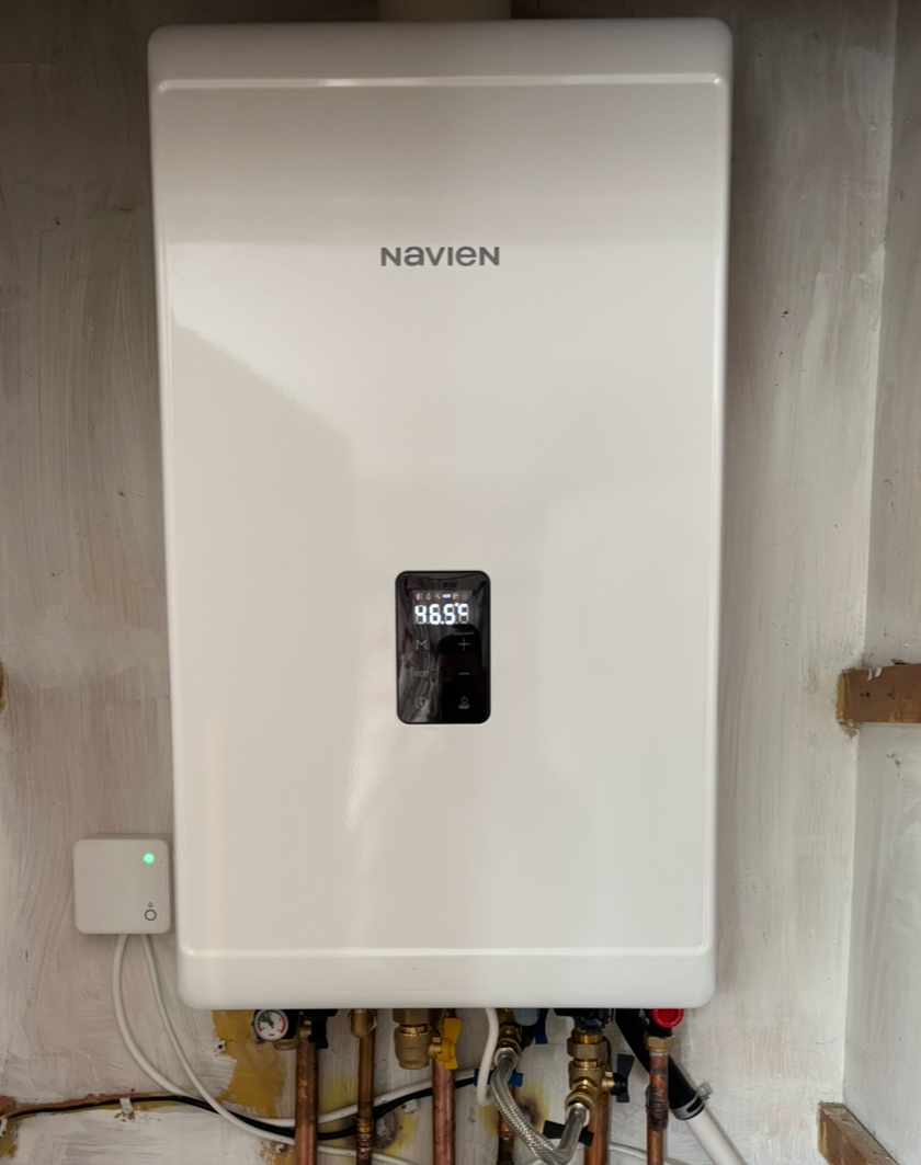 Completed Navien boiler installation